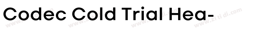 Codec Cold Trial Hea字体转换